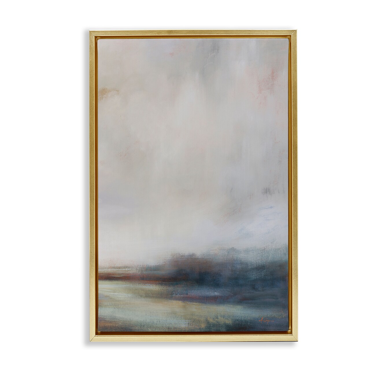 Stupell Industries Misty Grey Landscape Framed Floater Canvas Wall Art Design by Simon Addyman